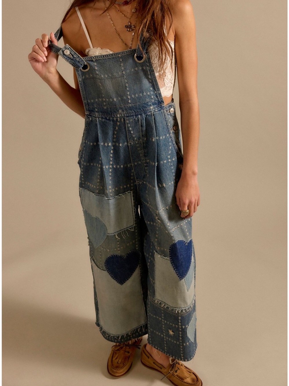 FREE PEOPLE RAMBLER NOVELTY OVERALLS - Picture 2 of 4
